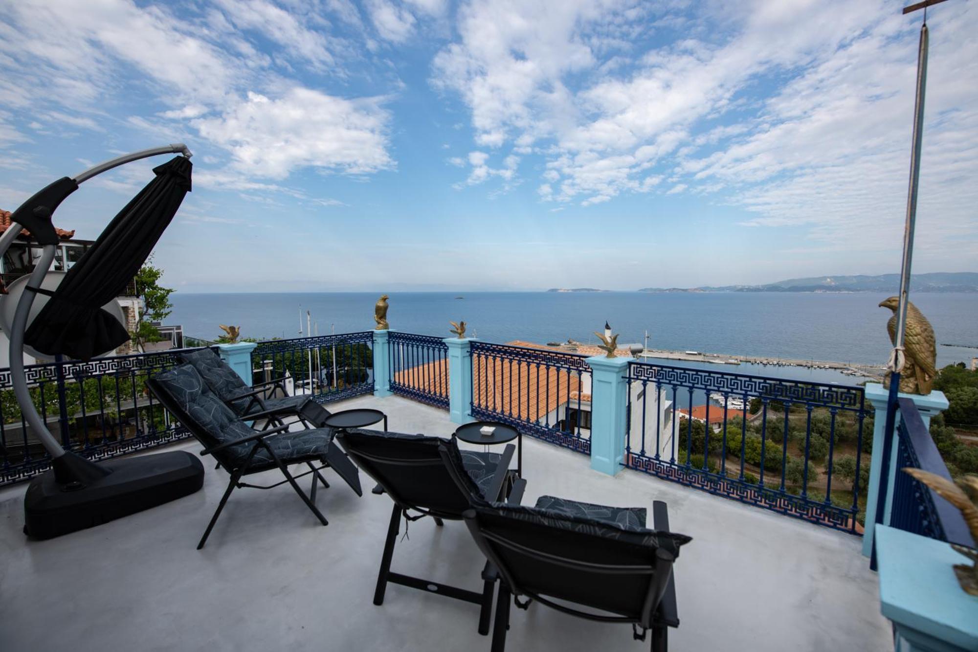 סקופלוס טאון Villa Evmenia Panoramic View & Sea Front Apartments מראה חיצוני תמונה