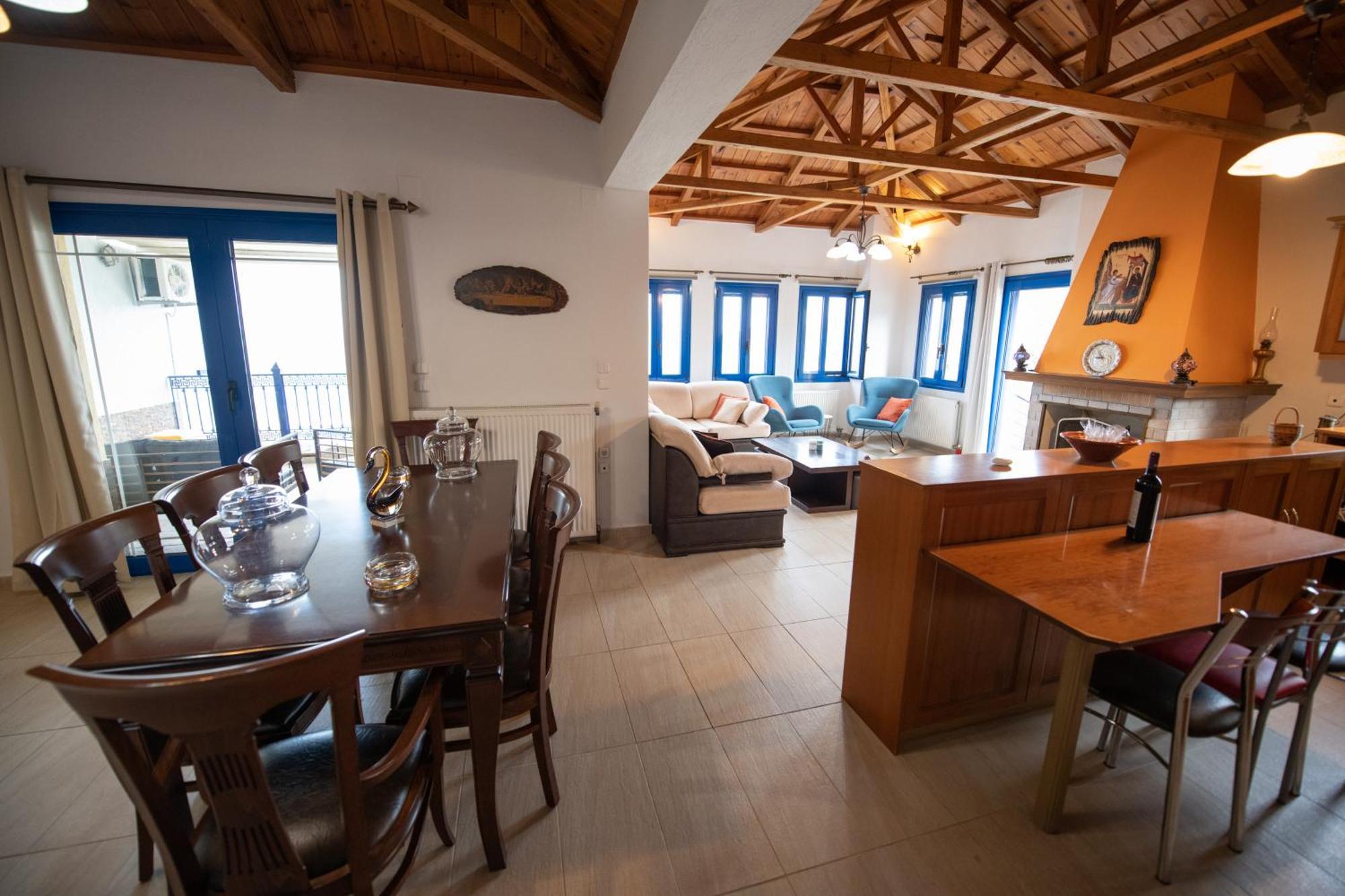 סקופלוס טאון Villa Evmenia Panoramic View & Sea Front Apartments מראה חיצוני תמונה